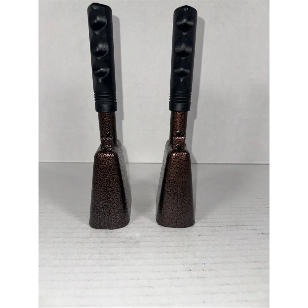 (2)‎ 10 Inch Steel Cowbells with Handle Cheering Bell for Sports Events LOUD